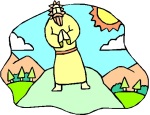 JESUS PRAYING ON MOUNTAIN